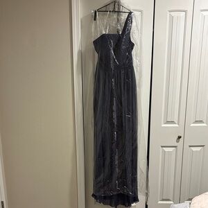 Azazie One-Shoulder Dress in Dusty Lavender